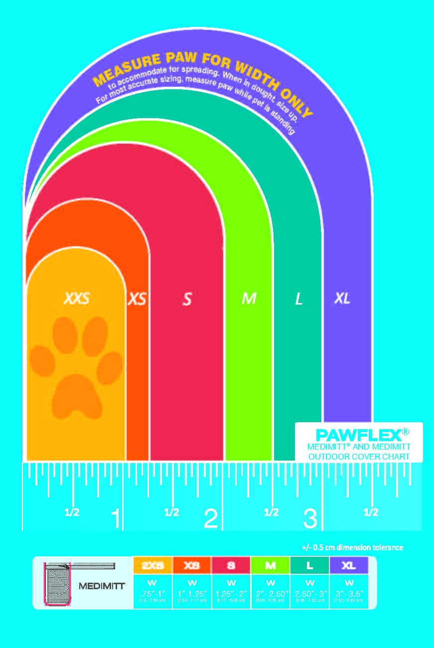 PawFlex Medimitt tejido transpirable y resistente al agua para comodidad diaria.