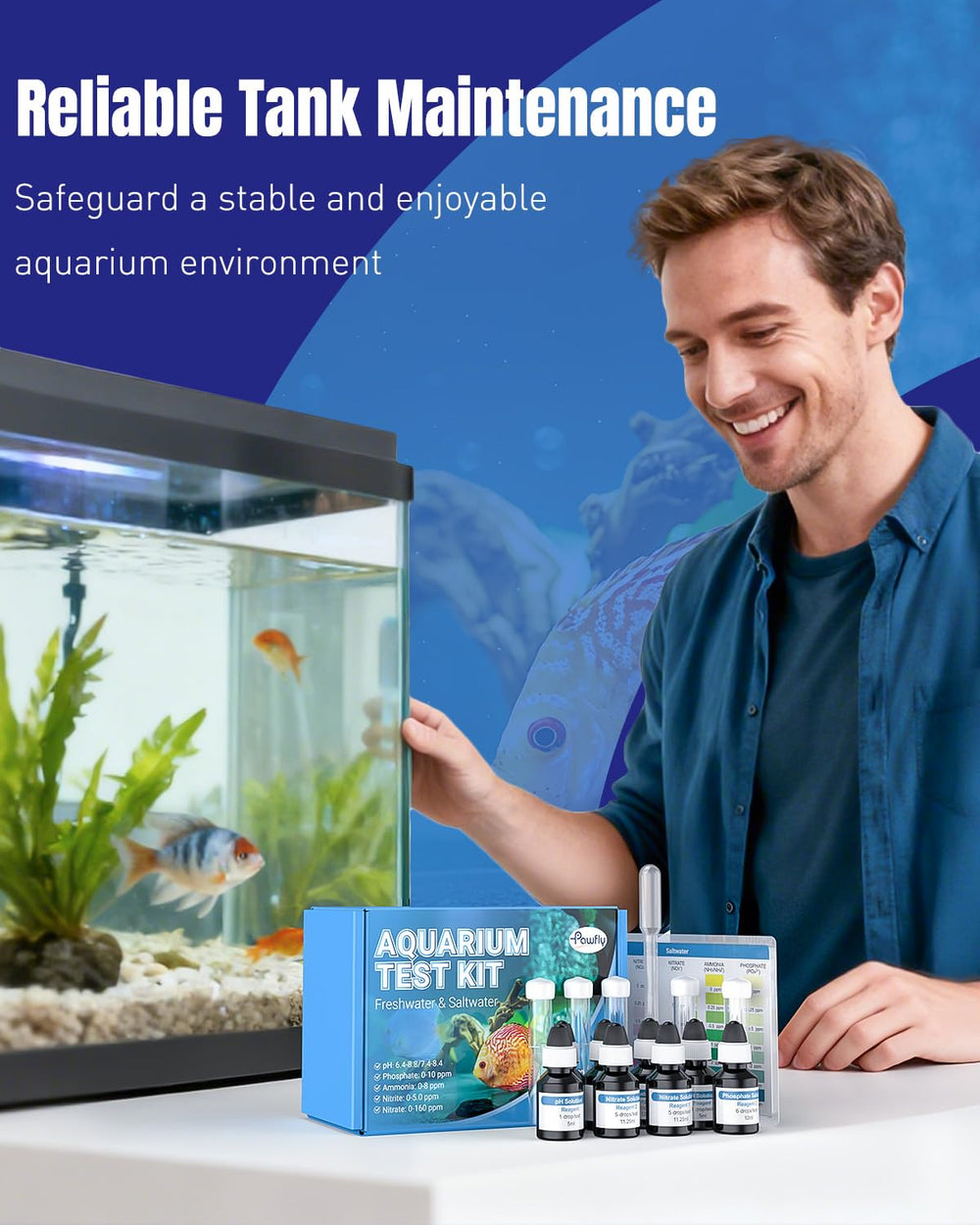 Pawfly entorno de acuario saludable gracias al control.