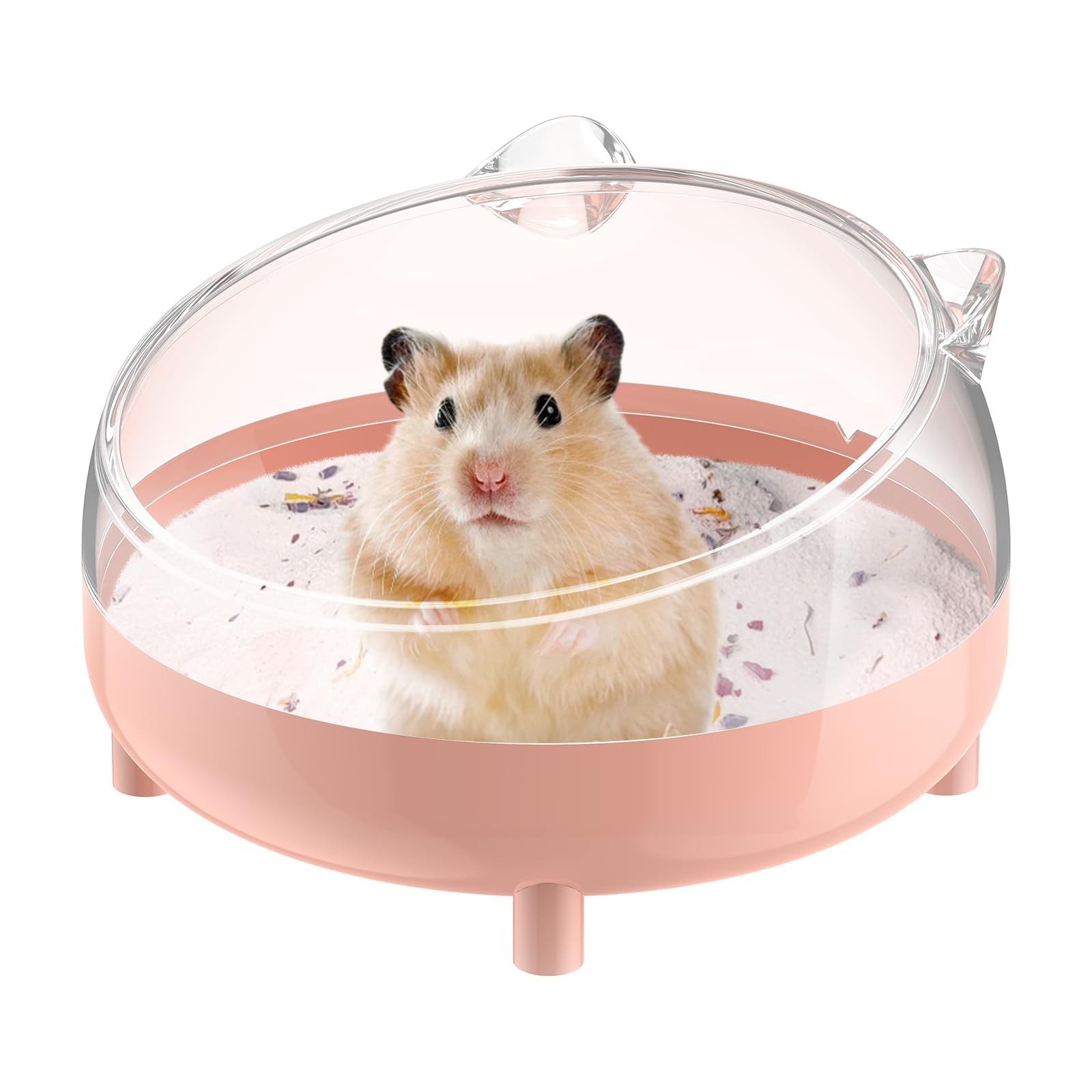 Pawfly banera arena hamster rosada para aseo diario