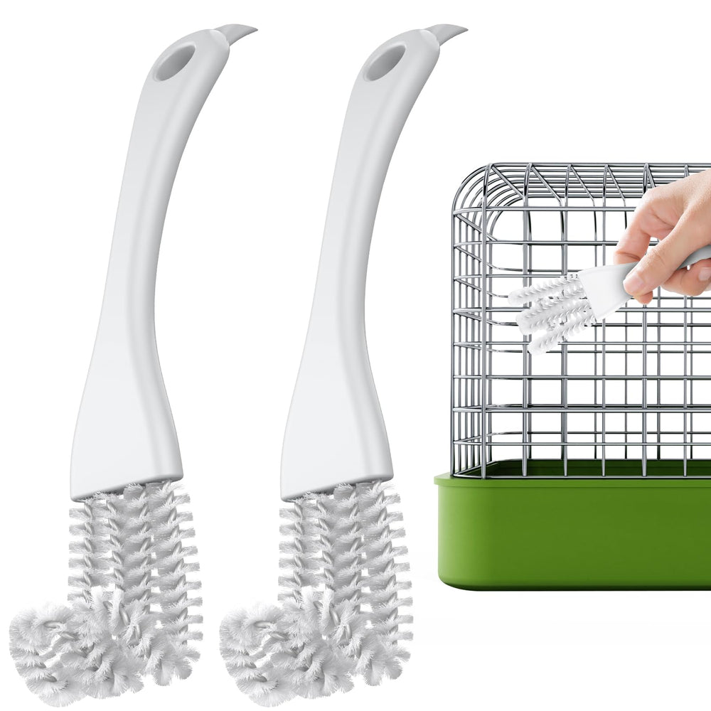 Pawfly cepillo jaula aves 2 en 1 para limpieza rápida