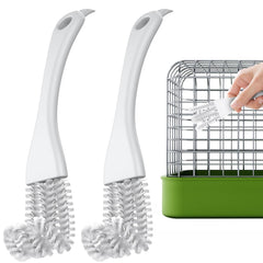 Pawfly cepillo jaula aves 2 en 1 para limpieza rápida