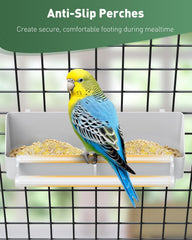 Pawfly comedero para aves PP resistente y ligero para uso diario.