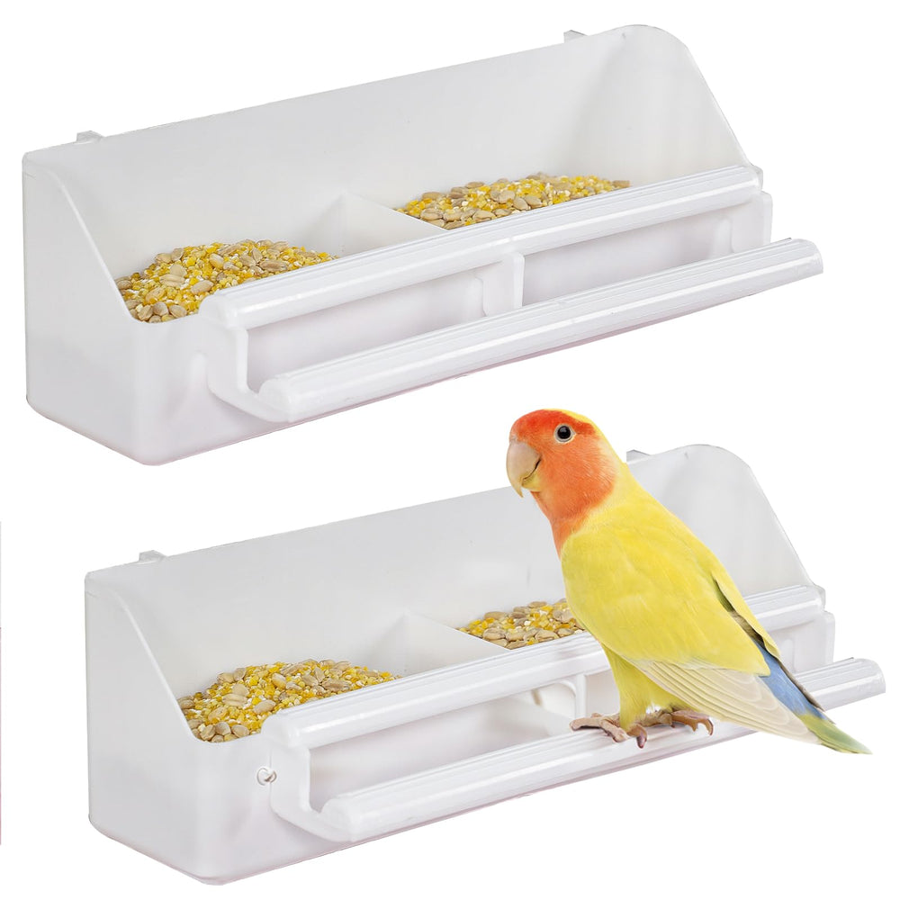 Pawfly dos comederos jaula colgantes: compartimentos dobles para variedad alimentaria.