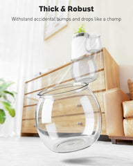 Pawfly globo decorativo en forma de acuario, uso como jarrón minimalista.