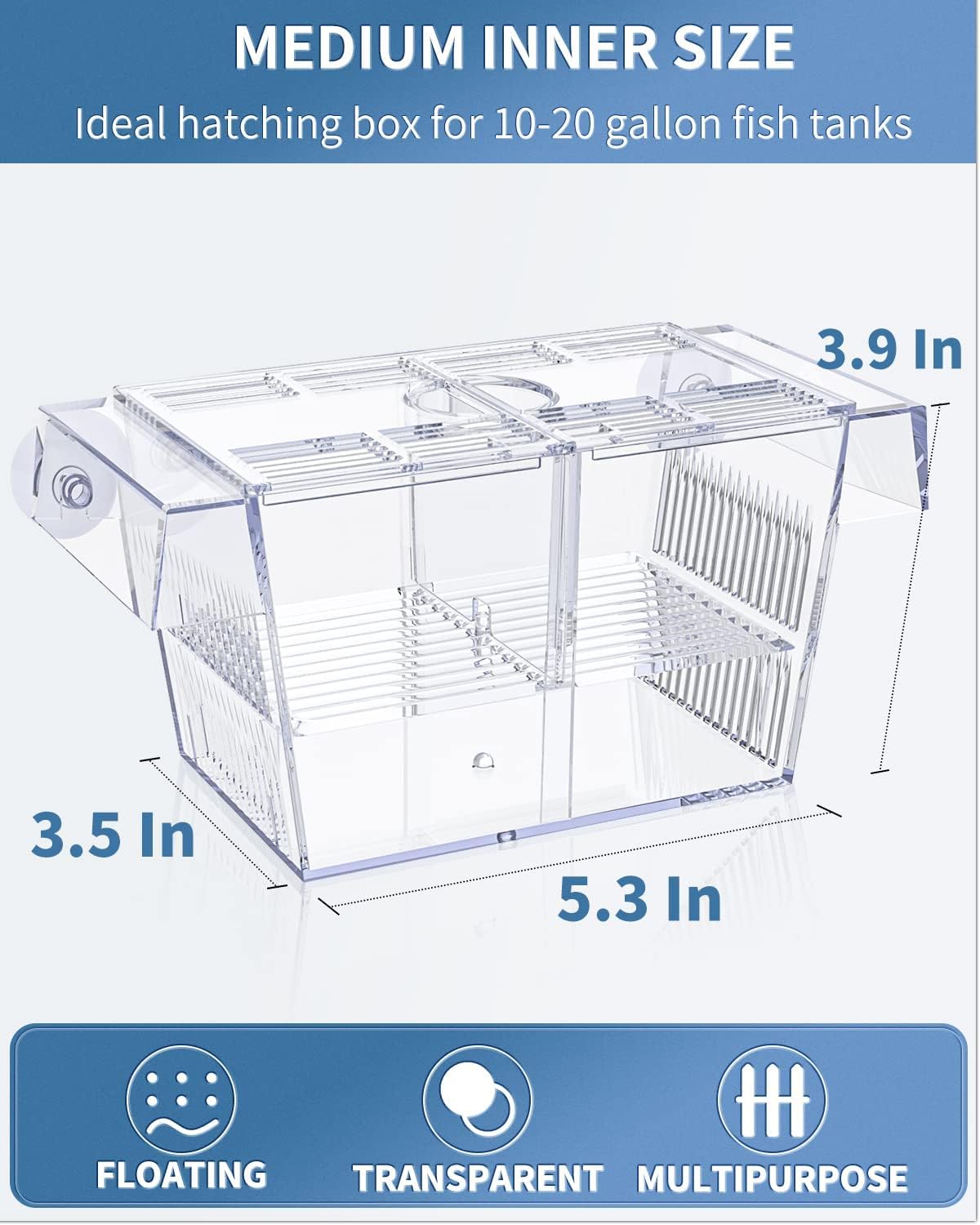 Pawfly incubadora acrílica para crías, visión clara para observar el desarrollo sin interferencias.