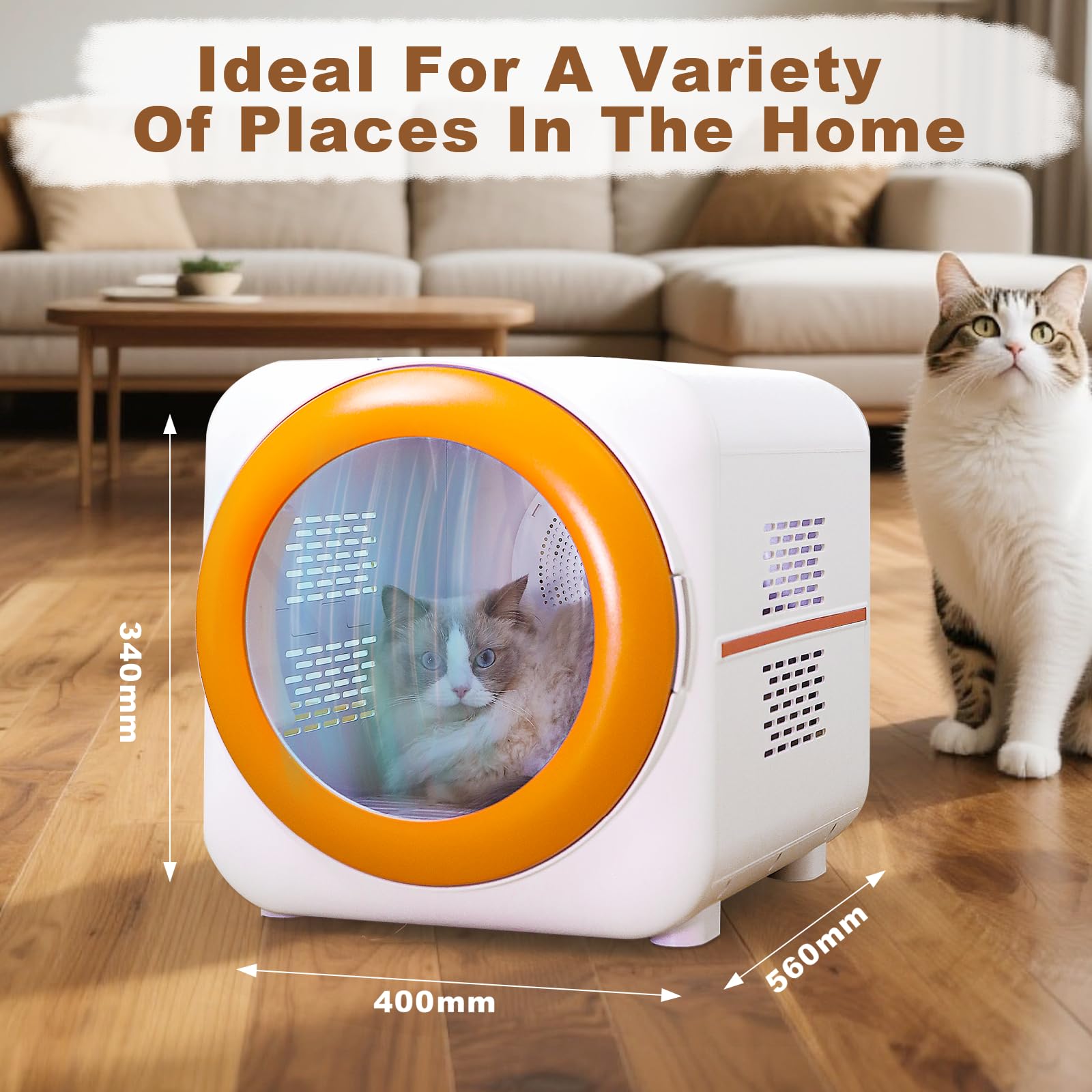 PawGalaxy dimensiones 400x560x340 mm para espacio adecuado.