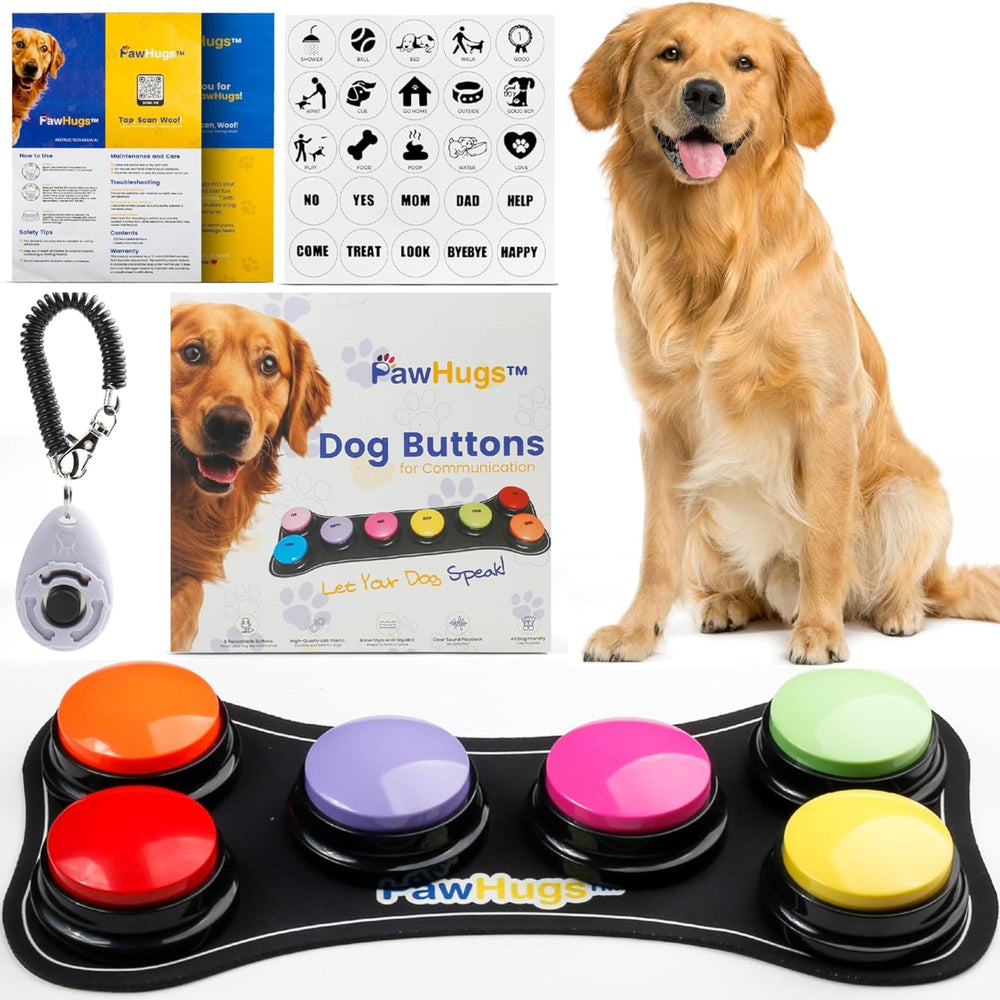 PAWHUGS botones de perro en conjunto para grabación de 30 segundos para comunicar necesidades.