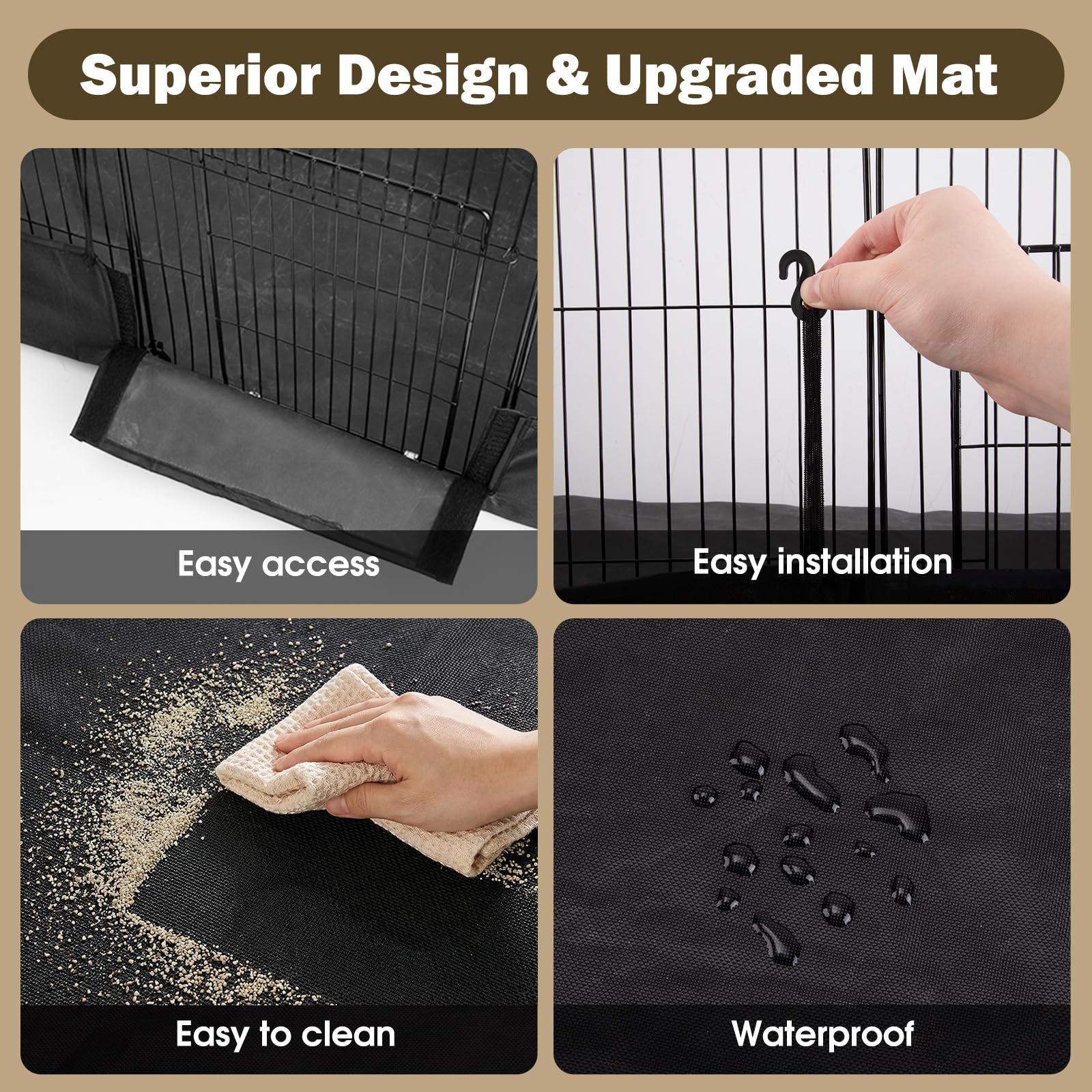 PAWING tapete impermeable de 24x48: protege suelos y facilita la limpieza.