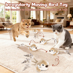 Pawingcat Pajaro cola-mecedora: la cola se balancea para atraer al gato.