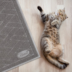 Pawkin Alfombra para dos cajas de arena, evita derrames y polvo.