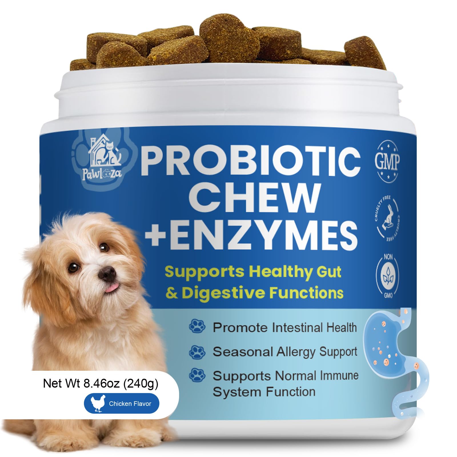 Pawlooza Probiotics para perros: gominolas para alergias y picazón.