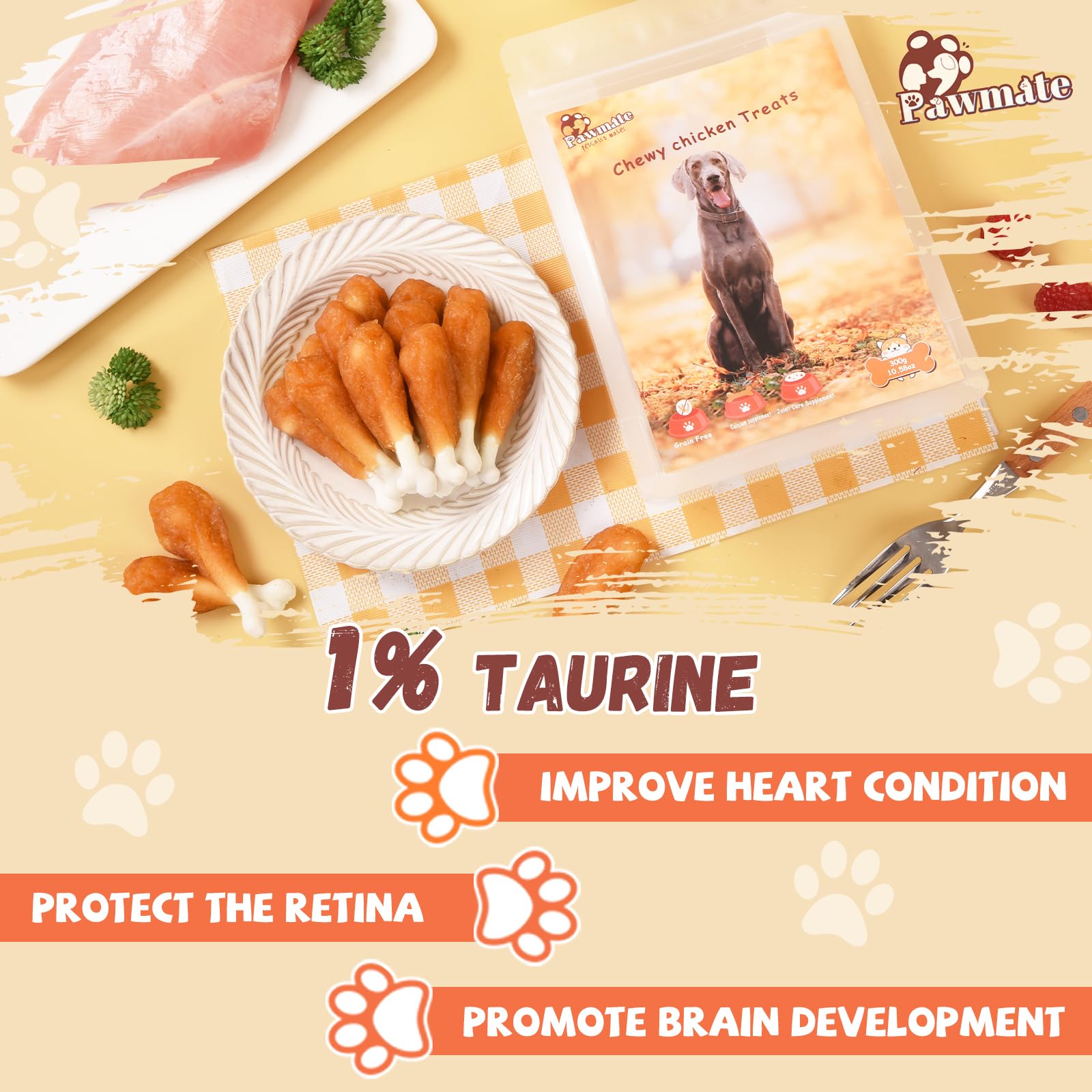 Pawmate joint-support blend with glucosamine, chondroitin, MSM for flexibility
