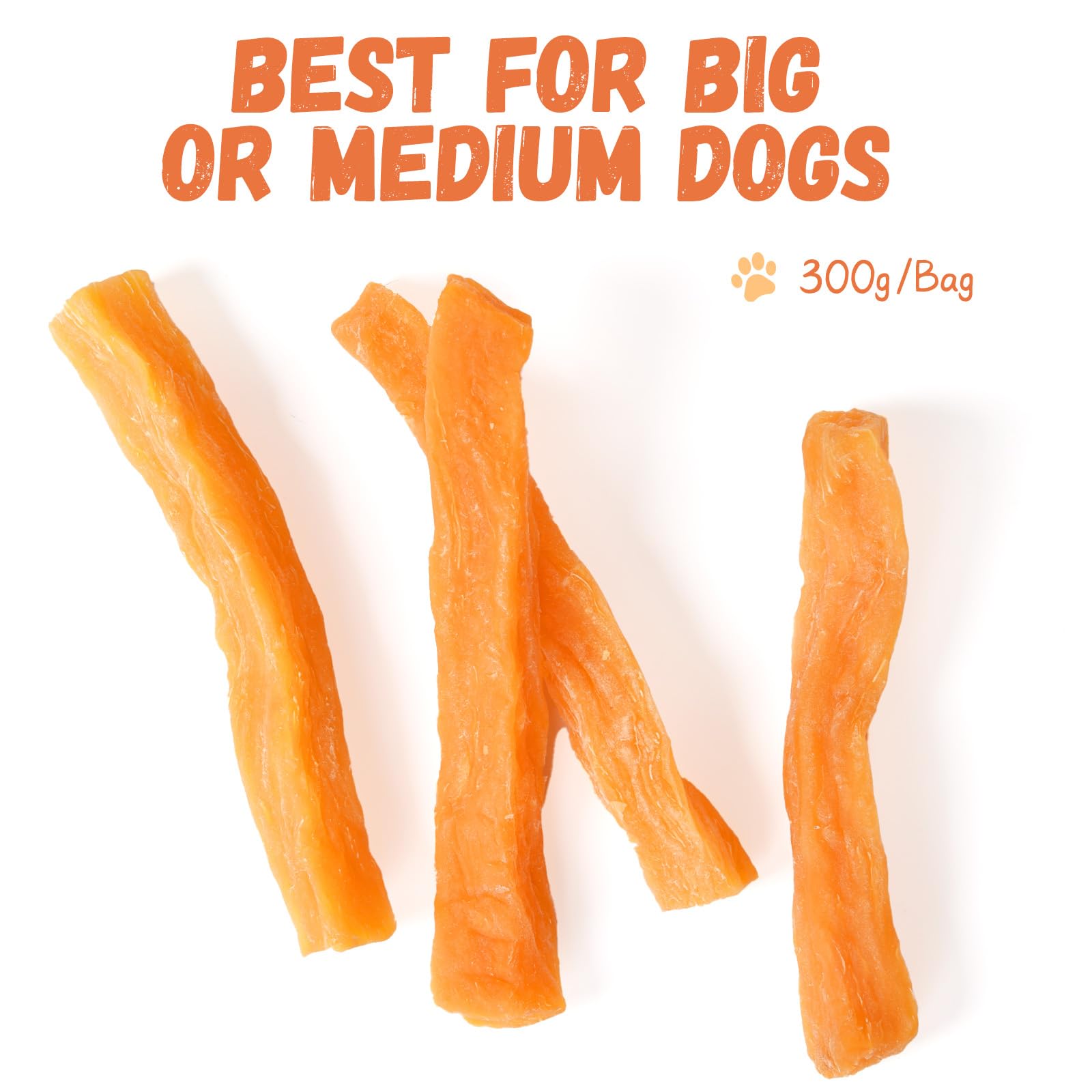 Premios de patata dulce Pawmate para perros, snack sabroso y saludable