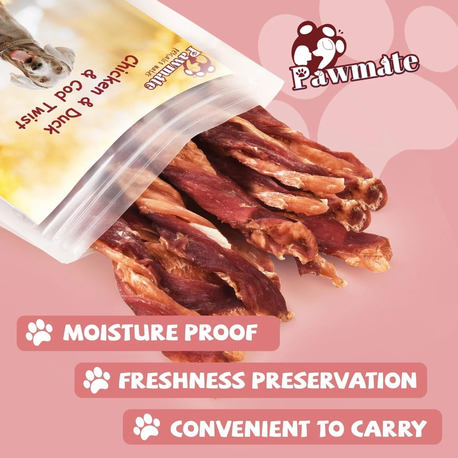 Pawmate proteínas naturales, tiras deshidratadas para nutrición simple
