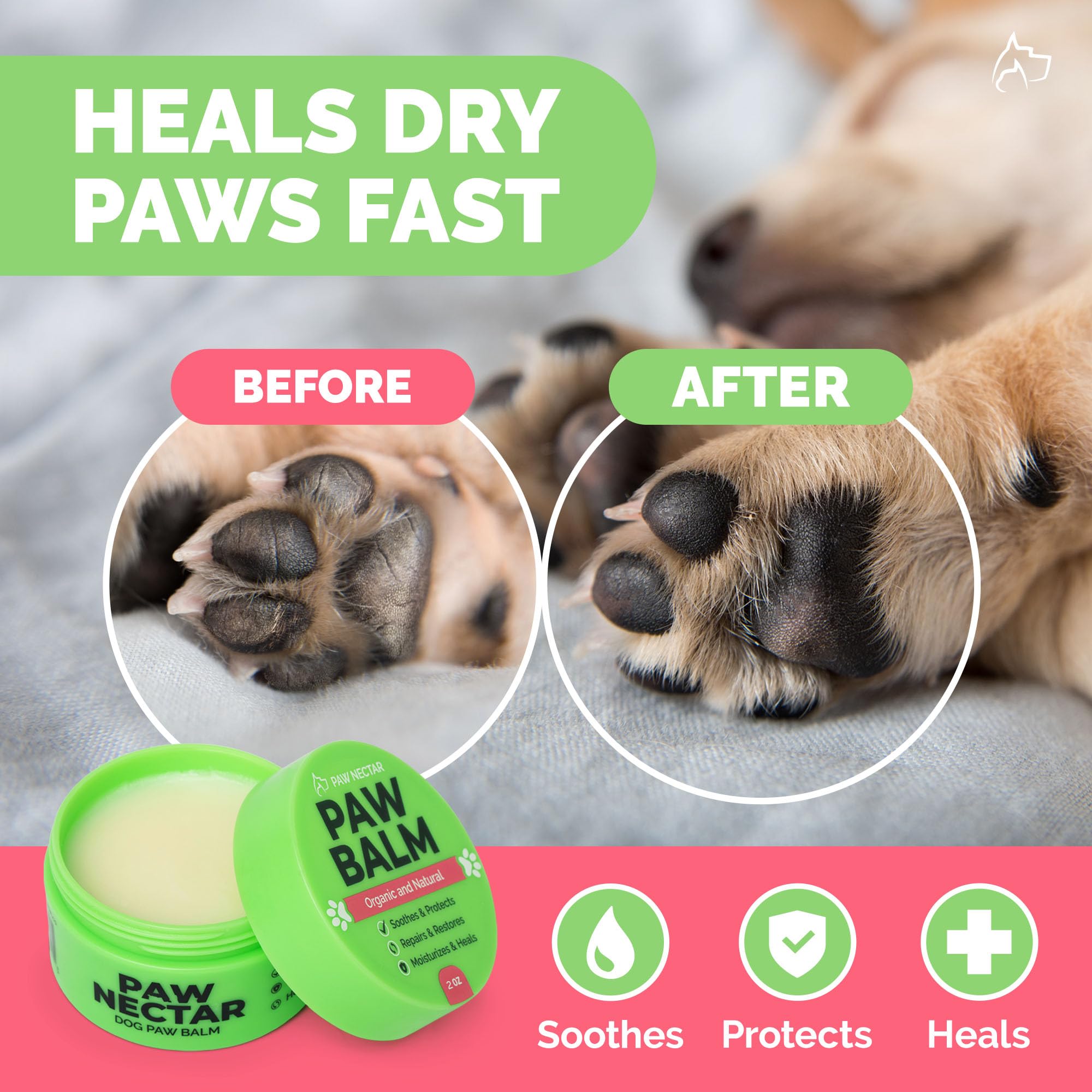 Protector de patas de Paw Nectar, alivio suave al instante.