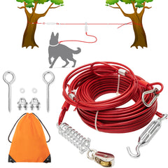 PAWNISAW cable de sujeción para perro de 100 ft ofrece libertad al aire libre