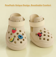 PawPosh, suela antideslizante para adherencia en superficies mojadas.