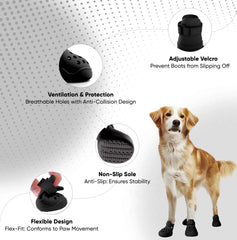 PawPosh Protección para todo clima, resistente al agua para paseos seguros.