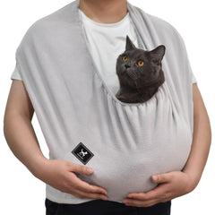 PAWPUBBY bolsa abrazo para gato con polar fleece, comodidad cálida en casa