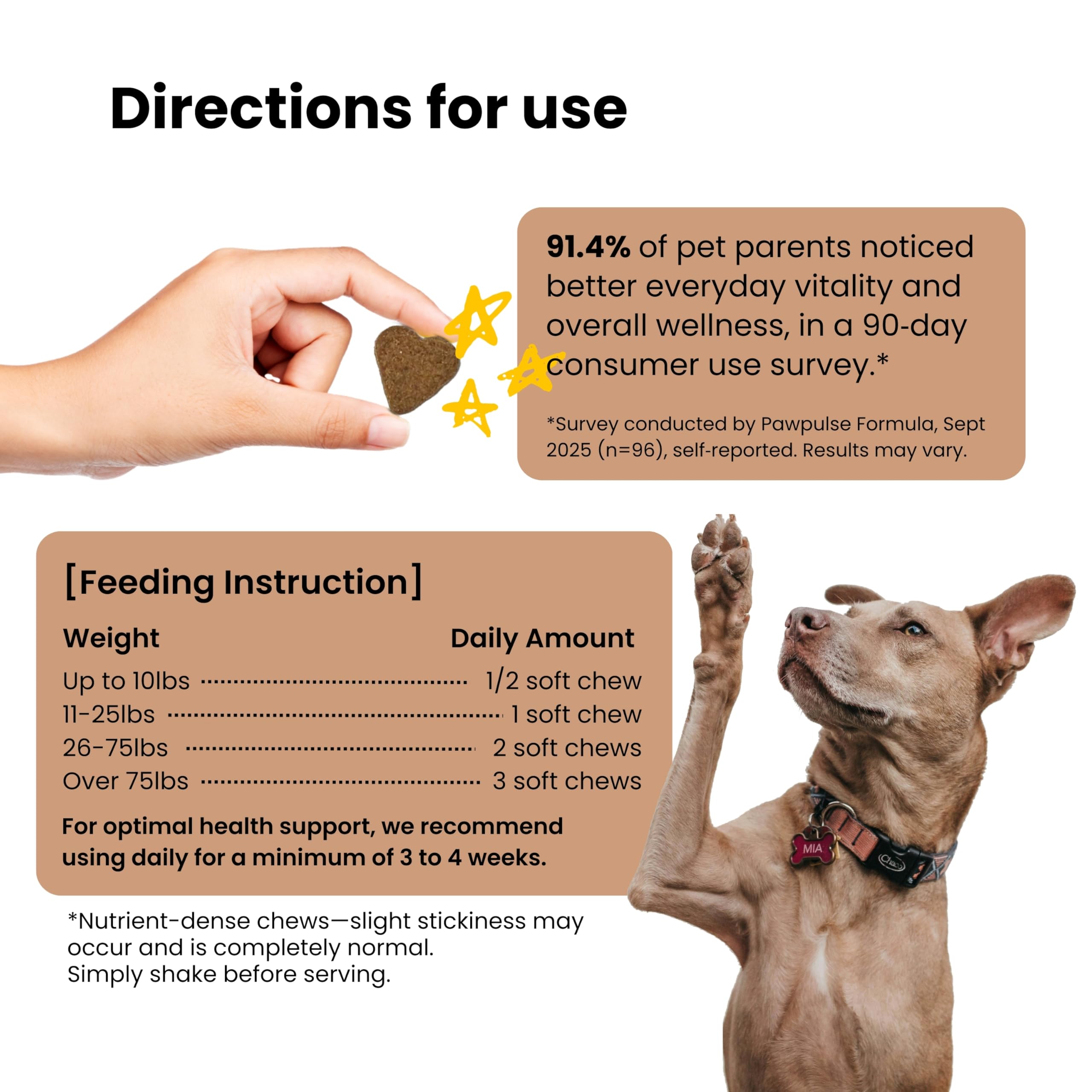 PAWPULSE FORMULA hongo shiitake para perros piel y tejido saludable