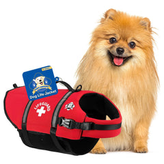 Chaleco salvavidas Paws Aboard visto frontal rojo para mayor visibilidad