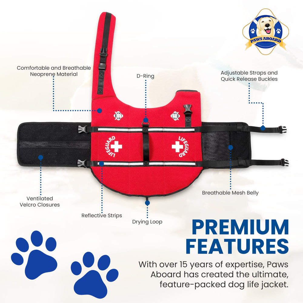Paws Aboard chaleco con malla inferior facilita drenaje y secado rápido