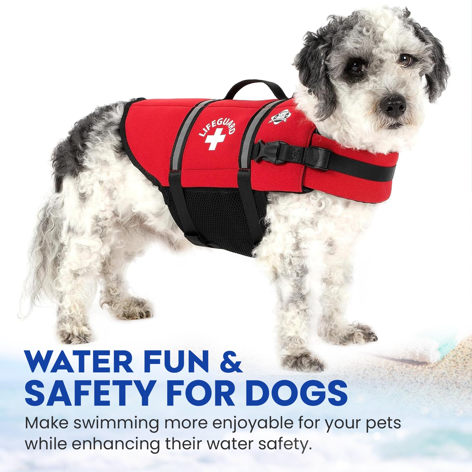 Paws Aboard ideal para uso en agua con perros activos, tallas XXS a XL