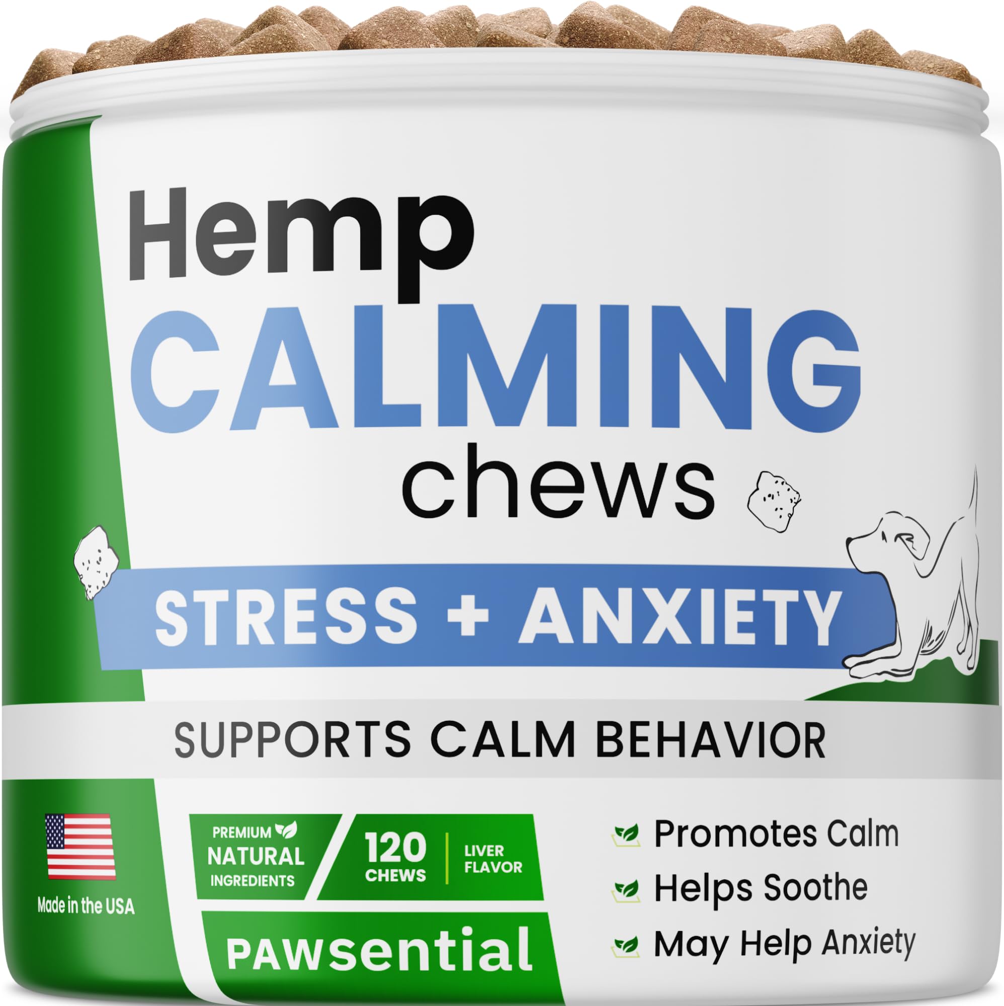 Pawsential bocaditos calma envase: formato práctico para llevar y facilitar la relajación