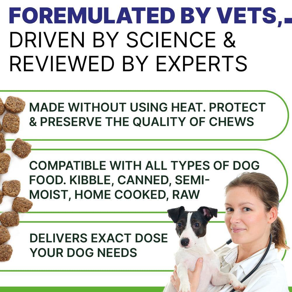 Pawsential: glucosamina y articulación en cada masticable para perros.