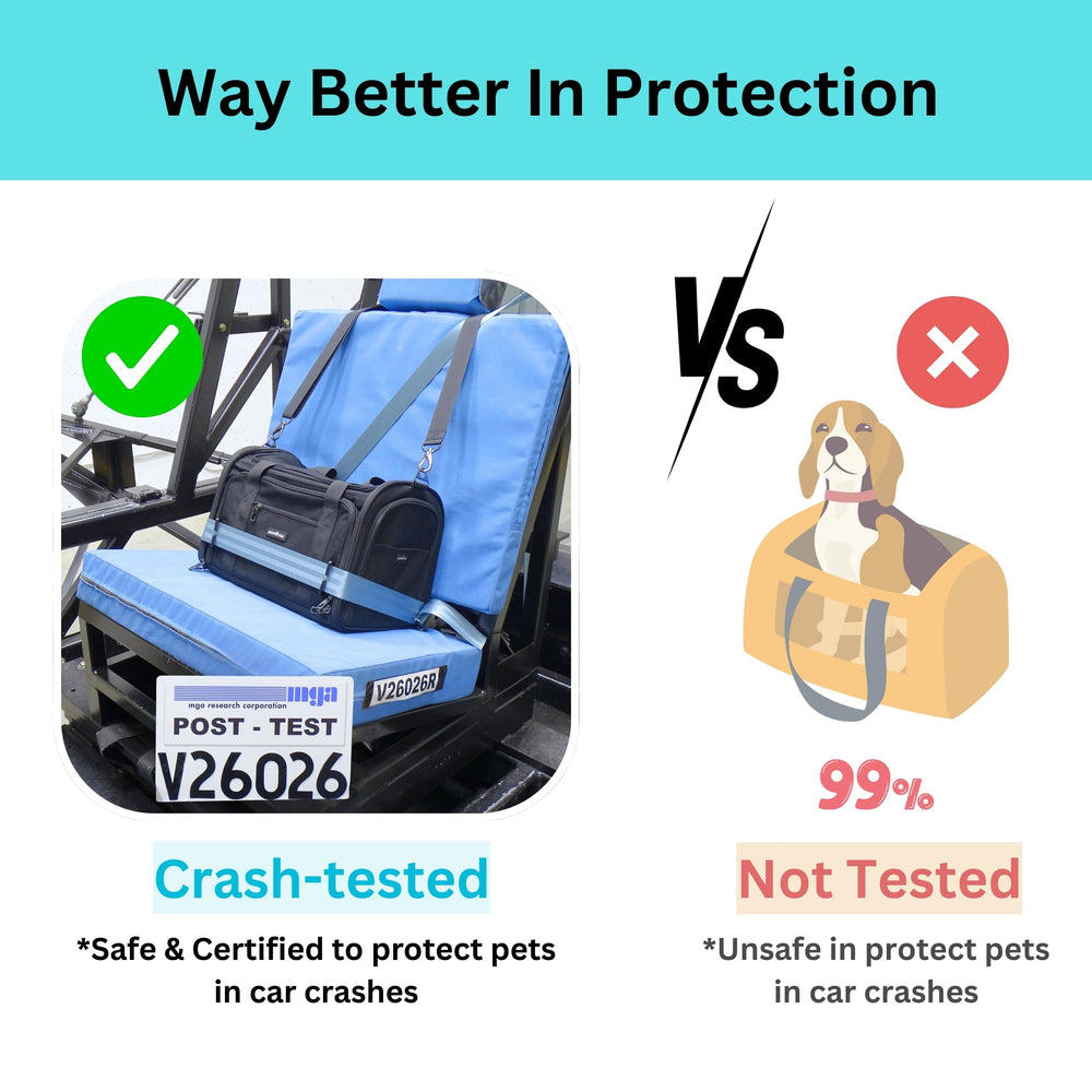 Pawsincar transportín mascotas con bolsillos grandes para accesorios
