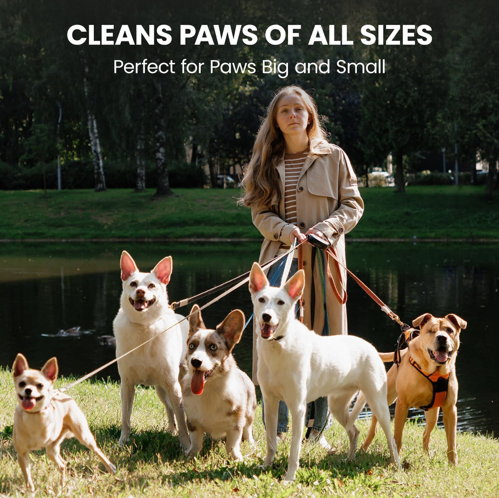 PawSono paw cleaner suitable for cats and dogs of all sizes and ages.