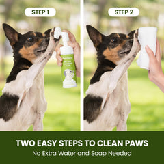 PawSono paw cleaner provides no-water cleaning during outdoor adventures.
