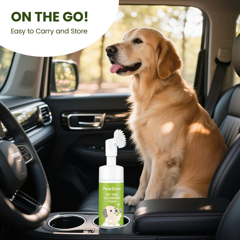 PawSono foaming formula may deodorize and soothe after walks.
