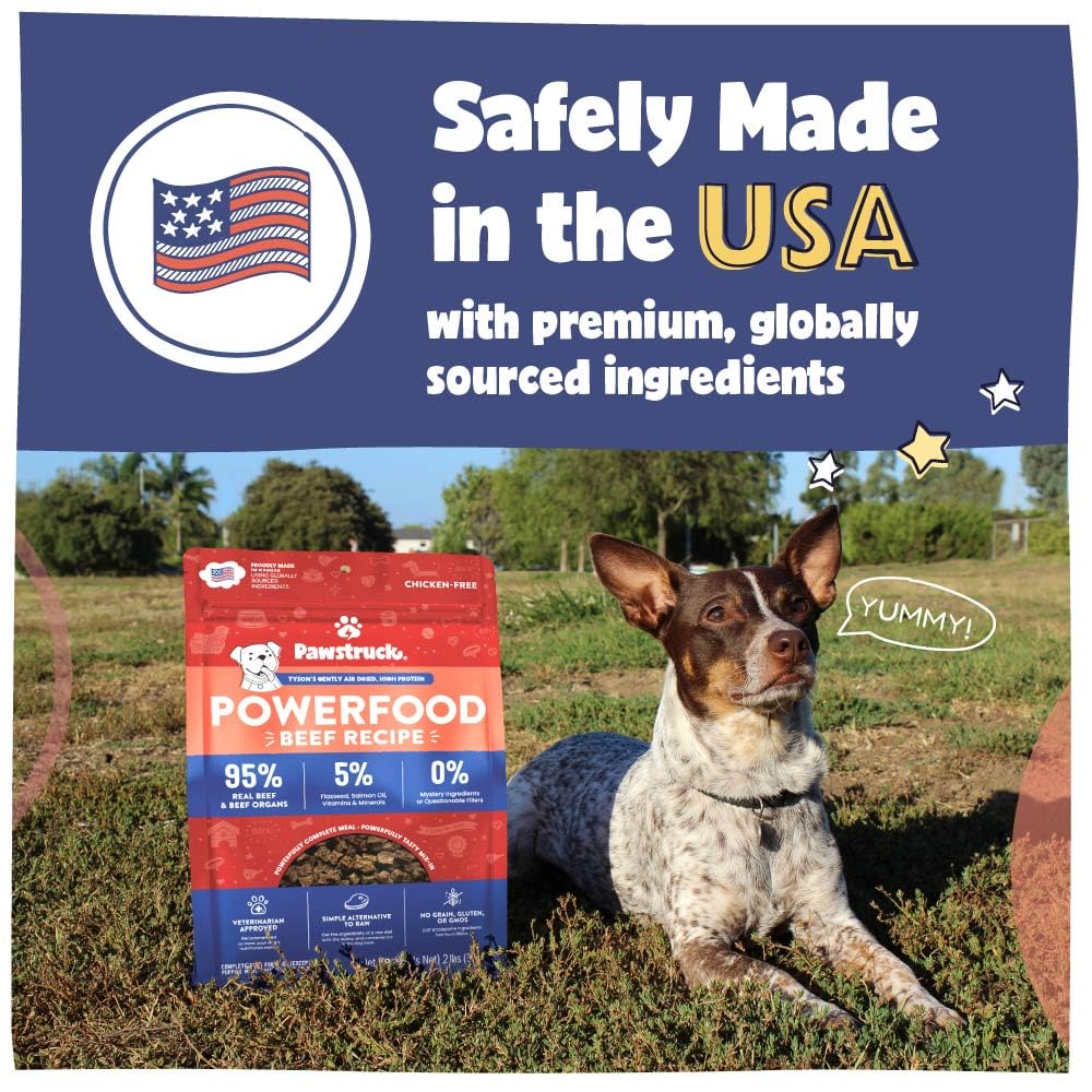 Pawstruck primer ingrediente carne real, alta proteína para perros.