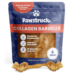 Pawstruck Barbell Colageno Dental: fomenta dientes limpios y aliento fresco durante la masticación.