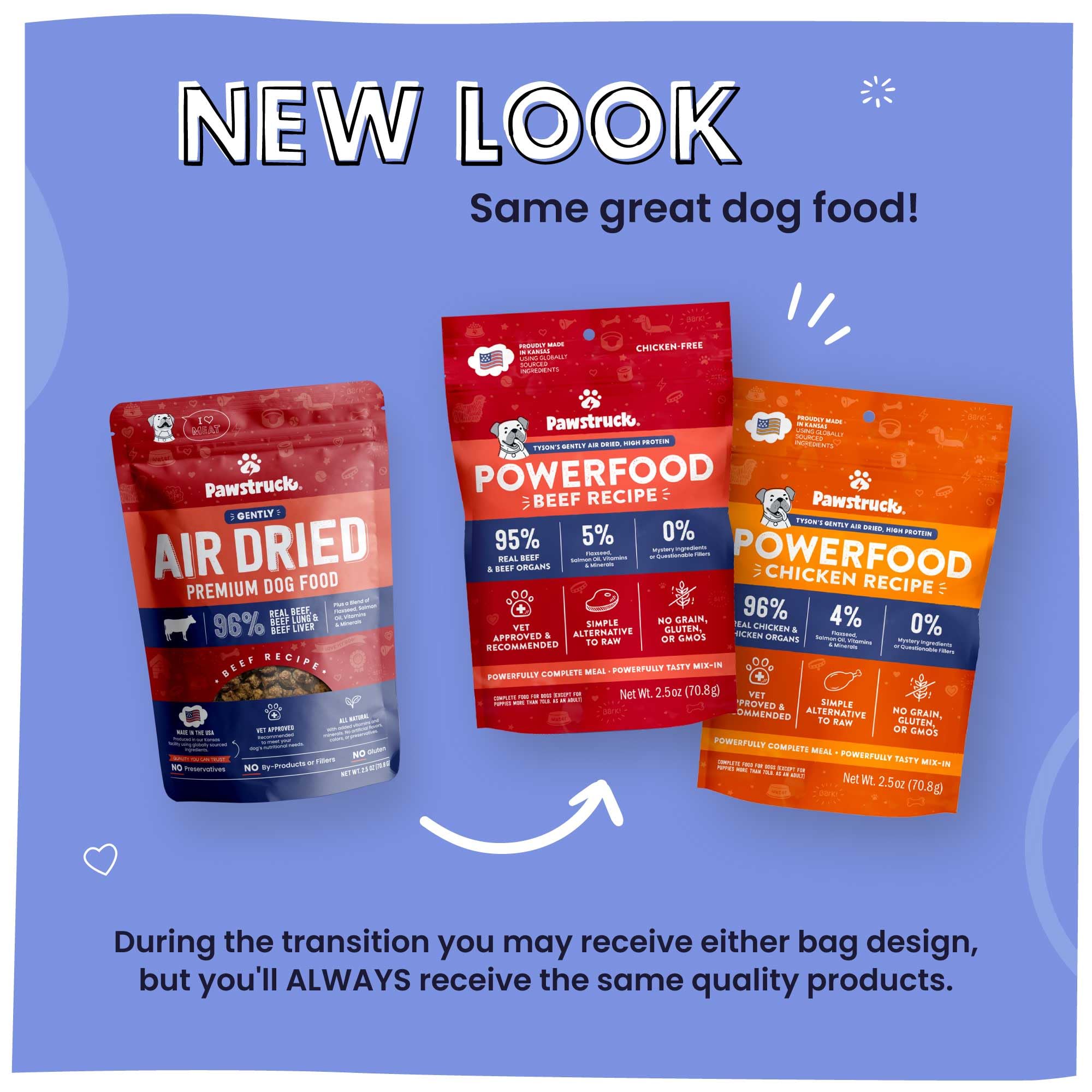 Pawstruck bolsa de prueba de 2,5 onzas para perros de todas las edades