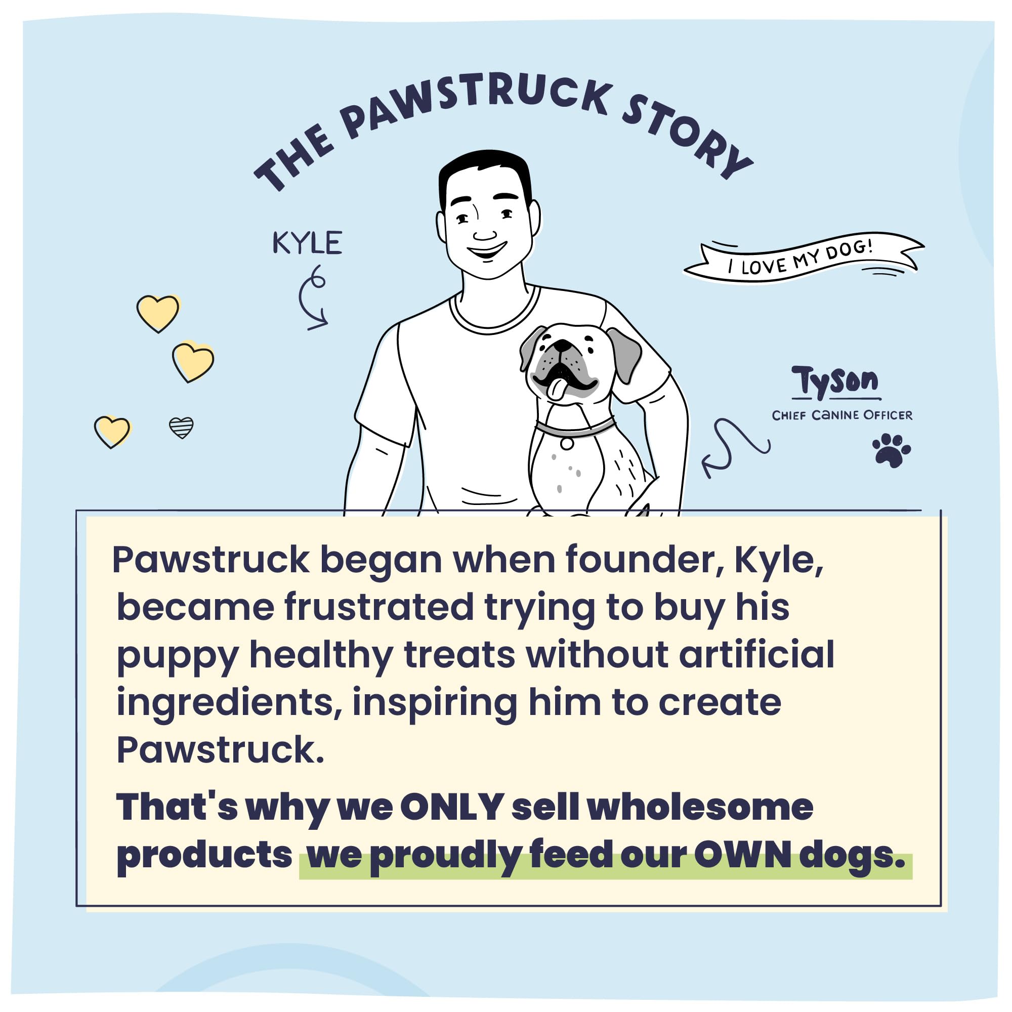 Pawstruck Bully Slices con empaque variado durante la transición de diseño.