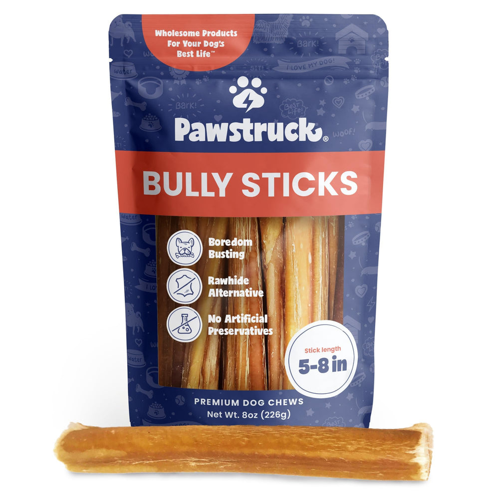 Pawstruck Bully Sticks, carne real 100%, sabor natural para perros activos