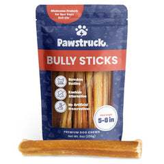 Pawstruck Bully Sticks, carne real 100%, sabor natural para perros activos