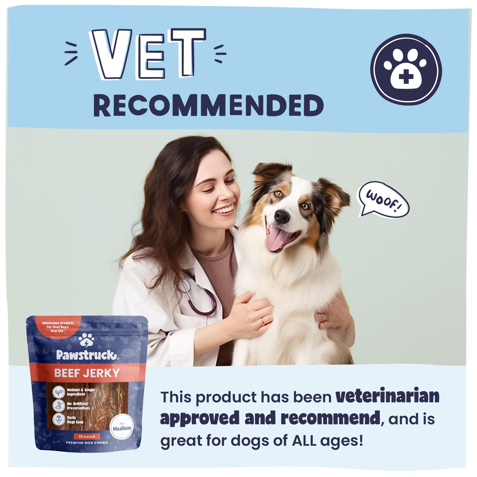 Pawstruck sin conservantes añadidos, snack seguro para perros.