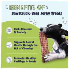 Pawstruck tiras naturales sin granos, snack seguro para perros sensibles.