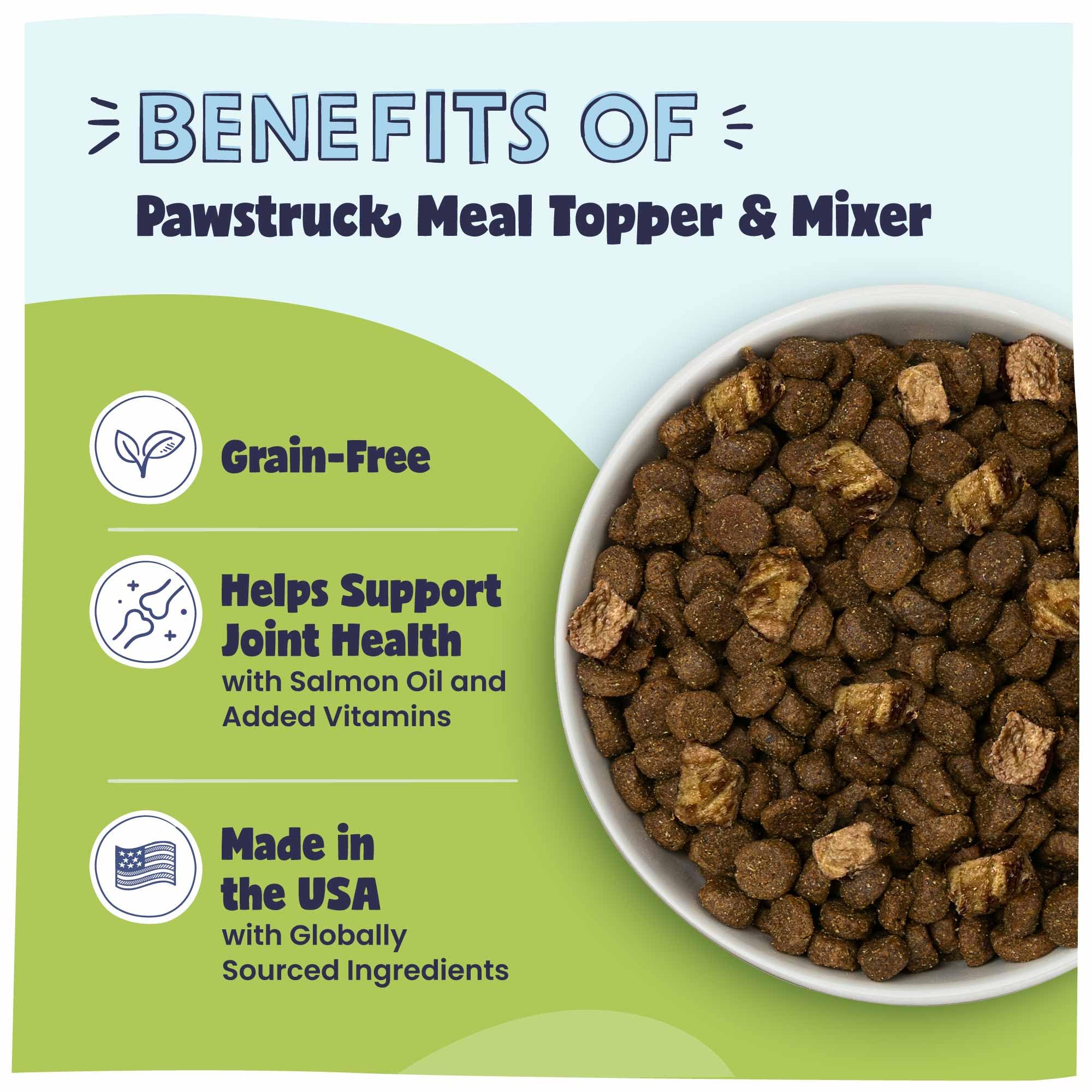 Pawstruck topper sin granos con pollo para dietas sensibles.