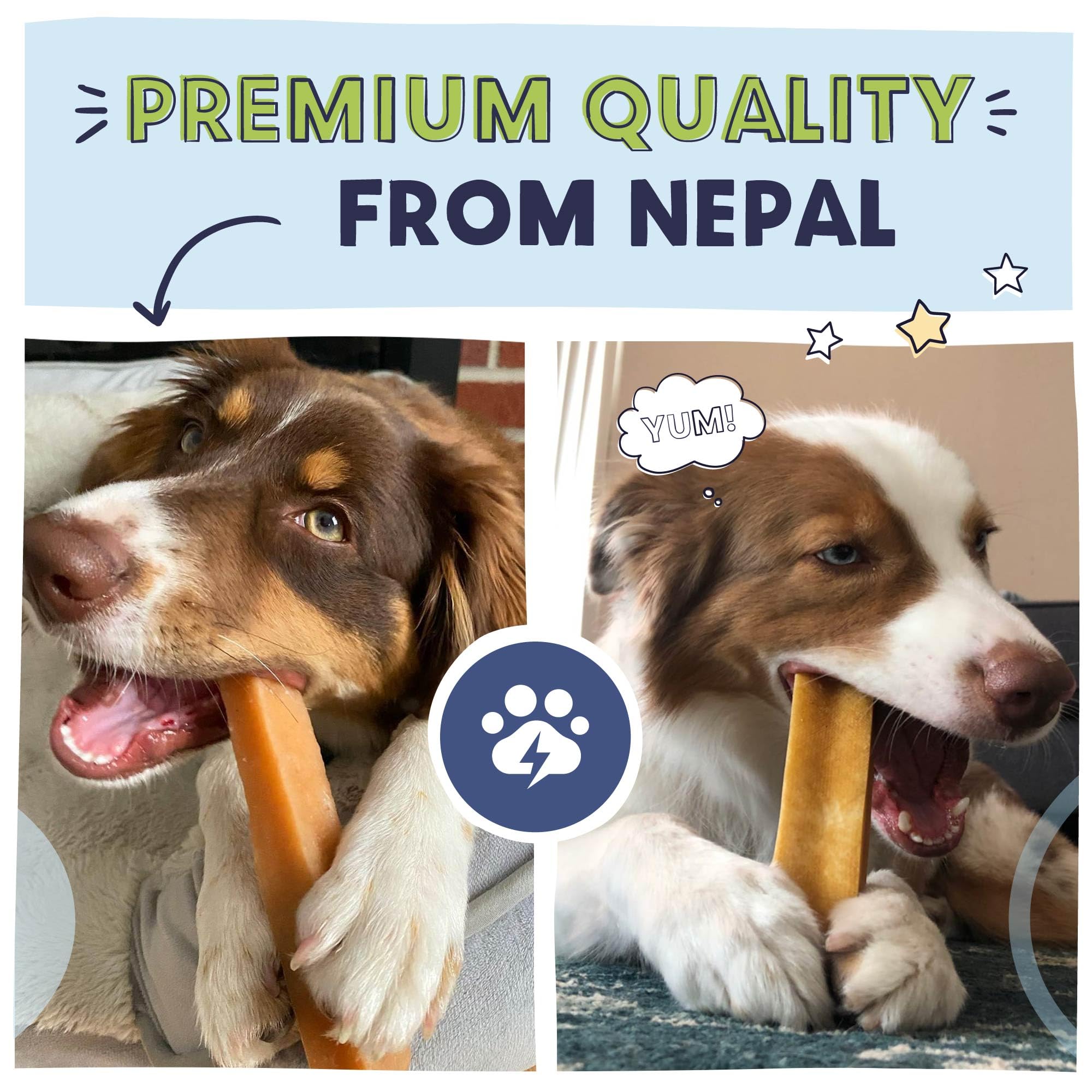 Pawstruck Yak Chew Grande sin olor, snack discreto para perros.