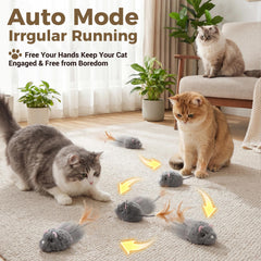 Pawthquake ratón de peluche con neumáticos desmontables para juego estable.