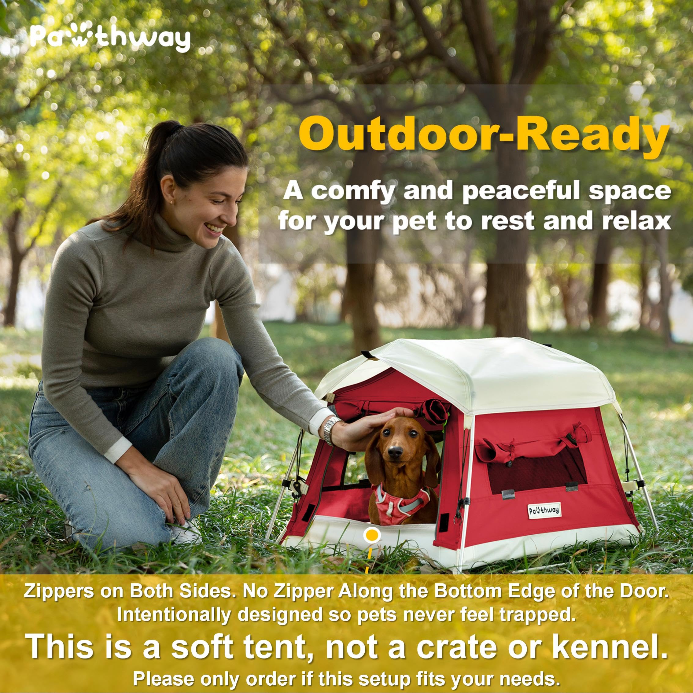 Pawthway base impermeable protege a tu mascota en terreno húmedo.