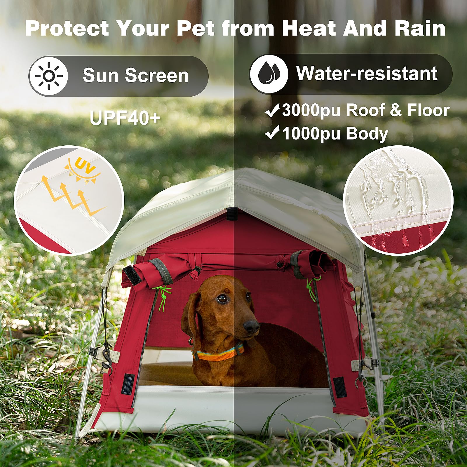 Pawthway colchón de camping desmontable para mayor comodidad.