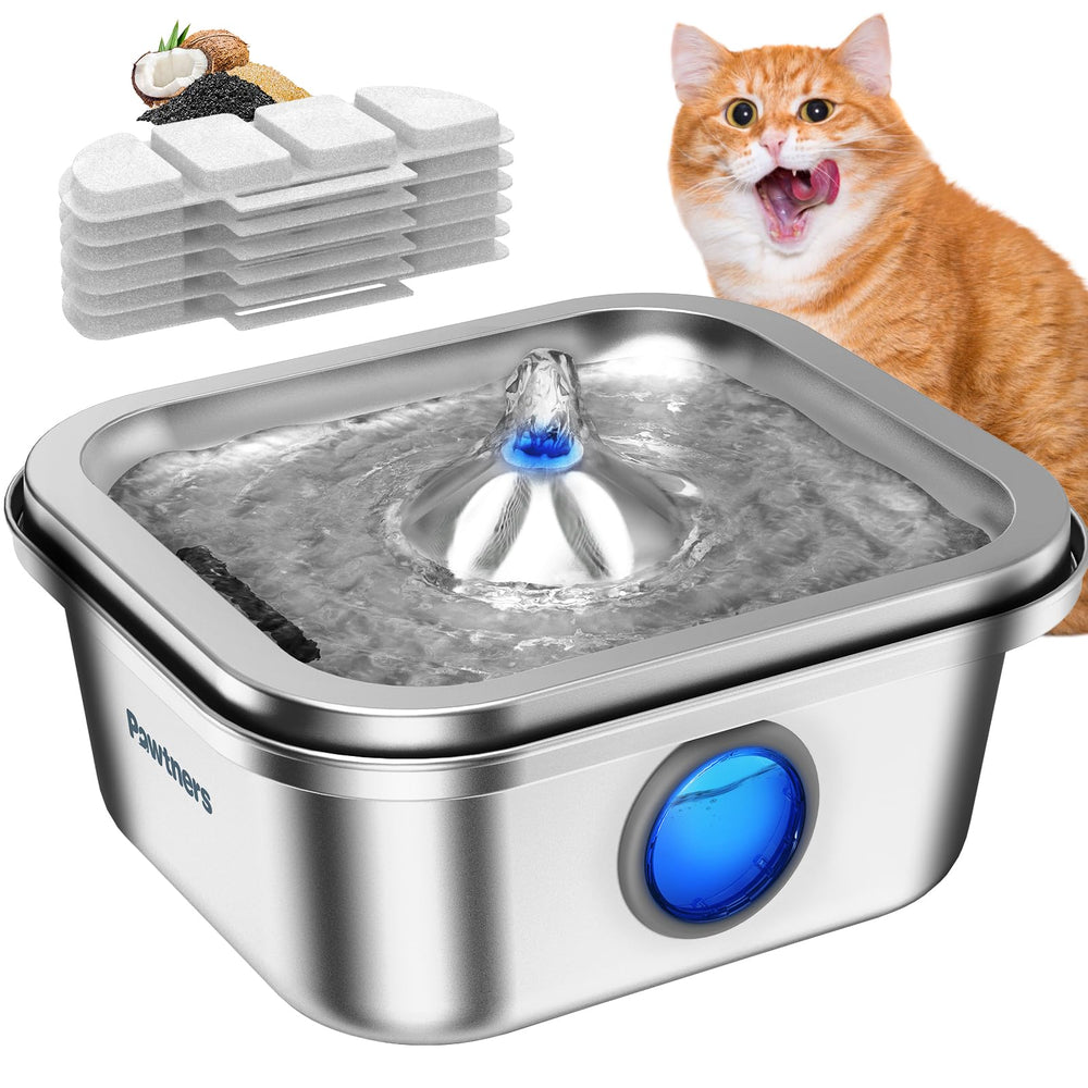 Pawtners bebederos gato acero inoxidable 304: agua limpia y segura