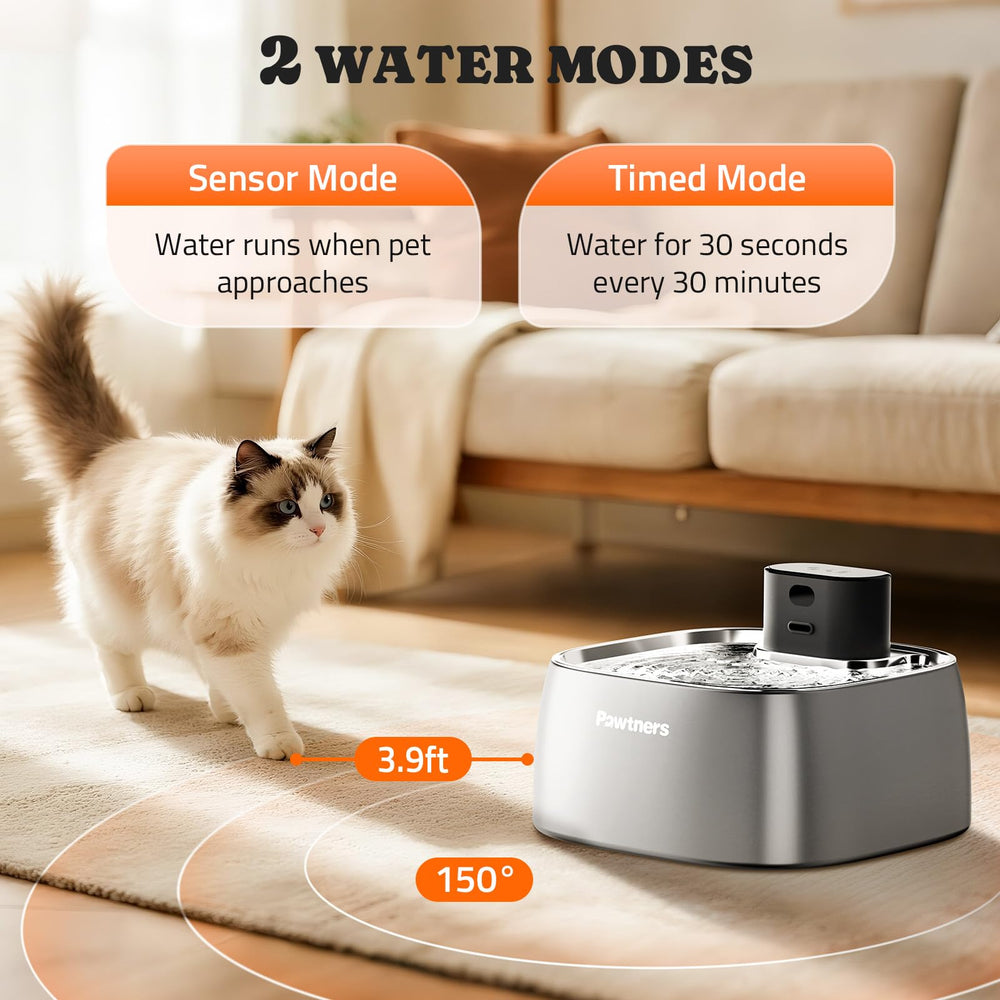 Pawtners con modo sensor activa el flujo cuando el gato se acerca