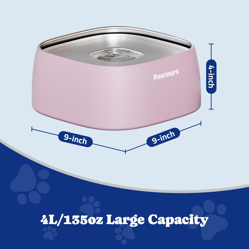 Pawtners Upgrade No Spill Bowl disco flotante de una pieza facilita limpieza.