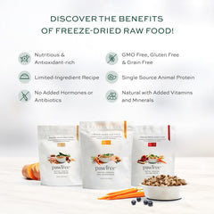 pawTree mezcla superalimentos: antioxidantes y fibra para apoyar la digestión de su mascota.